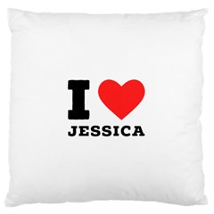 I Love Jessica Large Premium Plush Fleece Cushion Case (one Side) by ilovewhateva