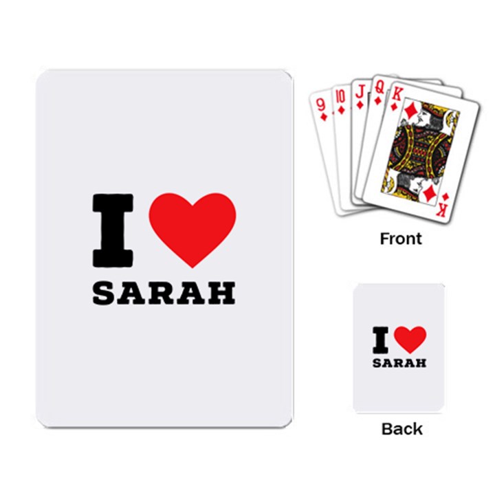 I love sarah Playing Cards Single Design (Rectangle)