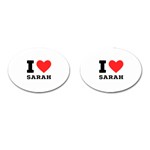 I love sarah Cufflinks (Oval) Front(Pair)