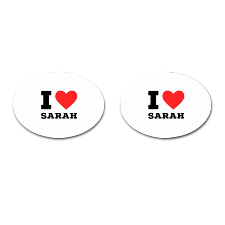 I love sarah Cufflinks (Oval)