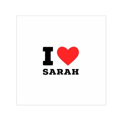 I Love Sarah Square Satin Scarf (30  X 30 ) by ilovewhateva