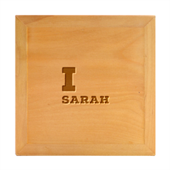 I Love Sarah Wood Photo Frame Cube by ilovewhateva