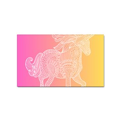 Unicorm Orange And Pink Sticker (rectangular) by lifestyleshopee