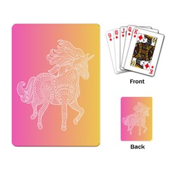 Unicorm Orange And Pink Playing Cards Single Design (rectangle)