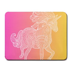 Unicorm Orange And Pink Small Mousepad