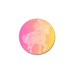 Unicorm Orange And Pink Golf Ball Marker by lifestyleshopee