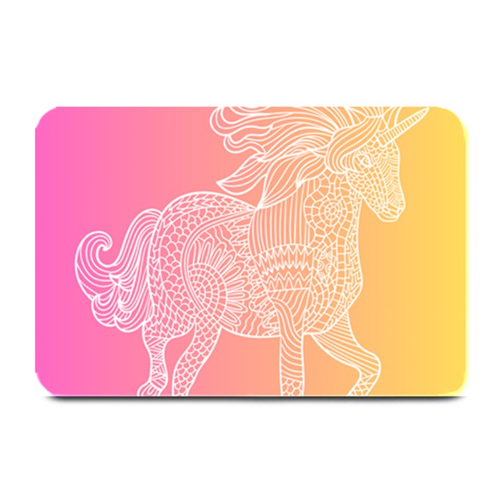 unicorm orange and pink Plate Mats