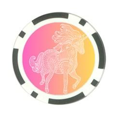 Unicorm Orange And Pink Poker Chip Card Guard by lifestyleshopee