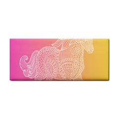 Unicorm Orange And Pink Hand Towel