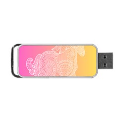 Unicorm Orange And Pink Portable Usb Flash (one Side) by lifestyleshopee