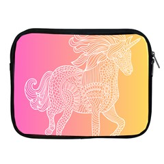 Unicorm Orange And Pink Apple Ipad 2/3/4 Zipper Cases by lifestyleshopee