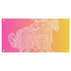 Unicorm Orange And Pink Banner And Sign 4  X 2  by lifestyleshopee