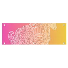 Unicorm Orange And Pink Banner And Sign 6  X 2  by lifestyleshopee