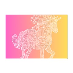 Unicorm Orange And Pink Crystal Sticker (a4) by lifestyleshopee