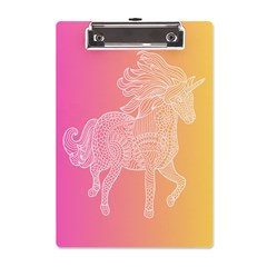 Unicorm Orange And Pink A5 Acrylic Clipboard by lifestyleshopee