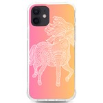 unicorm orange and pink iPhone 12/12 Pro TPU UV Print Case Front