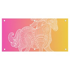 Unicorm Orange And Pink Banner And Sign 6  X 3  by lifestyleshopee