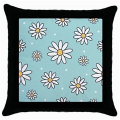 Art Floral Pattern Design Wallpaper Background Throw Pillow Case (black) by Ravend