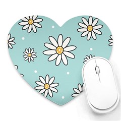 Art Floral Pattern Design Wallpaper Background Heart Mousepad by Ravend