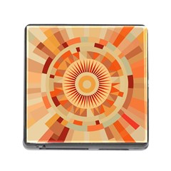 Ai Generated Retro Geometric Pattern Decor Pattern Memory Card Reader (square 5 Slot) by Ravend