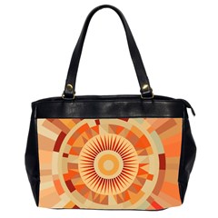 Ai Generated Retro Geometric Pattern Decor Pattern Oversize Office Handbag (2 Sides) by Ravend