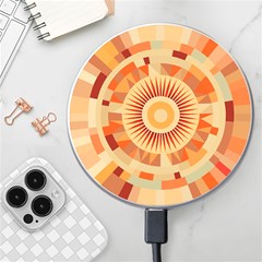 Ai Generated Retro Geometric Pattern Decor Pattern Wireless Fast Charger(white) by Ravend