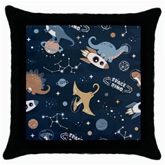 Space Theme Art Pattern Design Wallpaper Throw Pillow Case (black) by Ravend