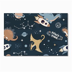 Space Theme Art Pattern Design Wallpaper Postcards 5  X 7  (pkg Of 10) by Ravend