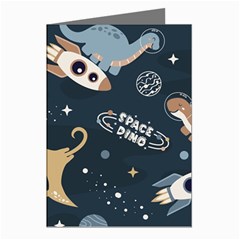 Space Theme Art Pattern Design Wallpaper Greeting Cards (pkg Of 8) by Ravend