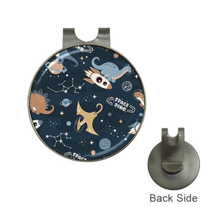 Space Theme Art Pattern Design Wallpaper Hat Clips with Golf Markers