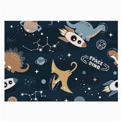 Space Theme Art Pattern Design Wallpaper Large Glasses Cloth (2 Sides) by Ravend