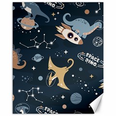 Space Theme Art Pattern Design Wallpaper Canvas 11  X 14  by Ravend