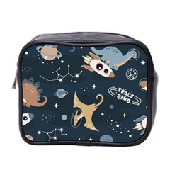 Space Theme Art Pattern Design Wallpaper Mini Toiletries Bag (two Sides) by Ravend