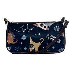 Space Theme Art Pattern Design Wallpaper Shoulder Clutch Bag by Ravend