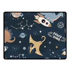 Space Theme Art Pattern Design Wallpaper One Side Fleece Blanket (small) by Ravend