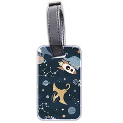 Space Theme Art Pattern Design Wallpaper Luggage Tag (two Sides) by Ravend