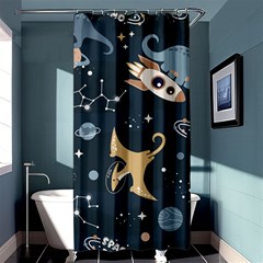 Space Theme Art Pattern Design Wallpaper Shower Curtain 36  X 72  (stall)  by Ravend