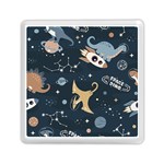 Space Theme Art Pattern Design Wallpaper Memory Card Reader (Square) Front