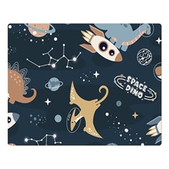 Space Theme Art Pattern Design Wallpaper Premium Plush Fleece Blanket (large) by Ravend