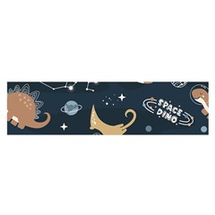 Space Theme Art Pattern Design Wallpaper Oblong Satin Scarf (16  X 60 ) by Ravend