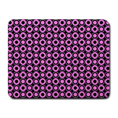 Pink Donuts Pink Filling On Black Small Mousepad