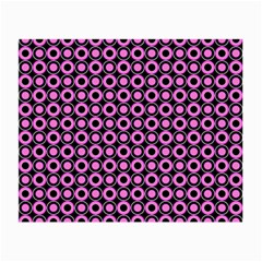 Pink Donuts Pink Filling On Black Small Glasses Cloth (2 Sides) by Mazipoodles