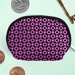 Pink Donuts Pink Filling On Black Accessory Pouch (medium) by Mazipoodles