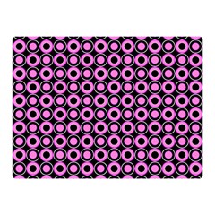 Pink Donuts Pink Filling On Black Premium Plush Fleece Blanket (mini) by Mazipoodles