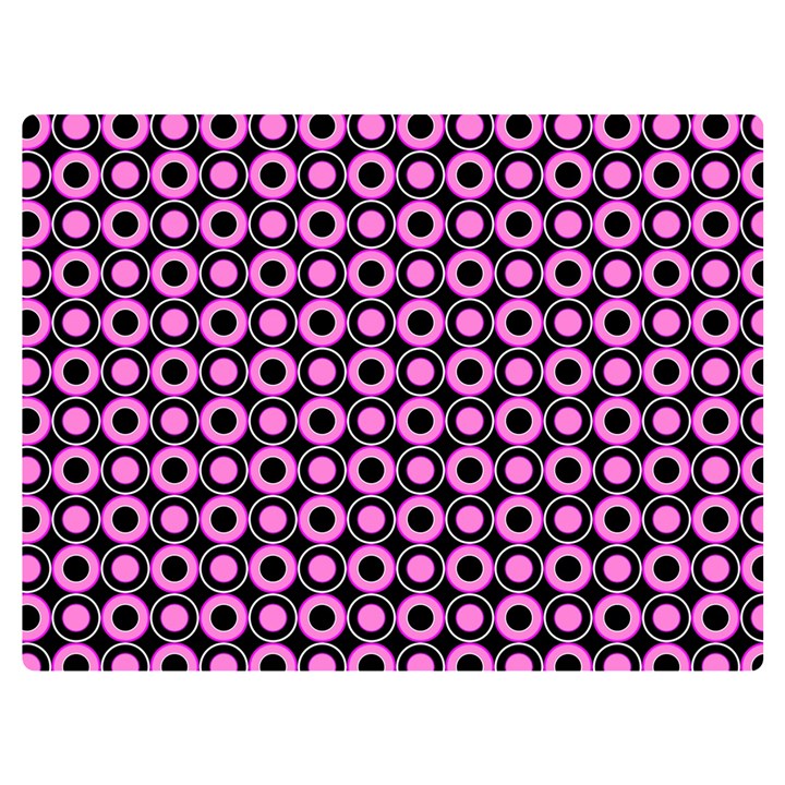 Pink Donuts Pink Filling On Black Premium Plush Fleece Blanket (Extra Small)