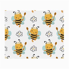 Art Bee Pattern Design Wallpaper Background Small Glasses Cloth