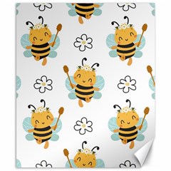 Art Bee Pattern Design Wallpaper Background Canvas 8  X 10  by Ravend