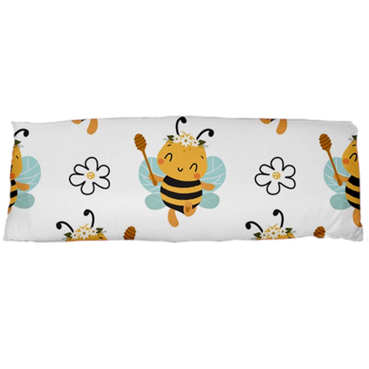 Art Bee Pattern Design Wallpaper Background Body Pillow Case (Dakimakura)