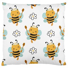 Art Bee Pattern Design Wallpaper Background Large Cushion Case (two Sides) by Ravend