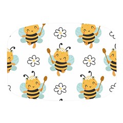 Art Bee Pattern Design Wallpaper Background Mini Square Pill Box by Ravend